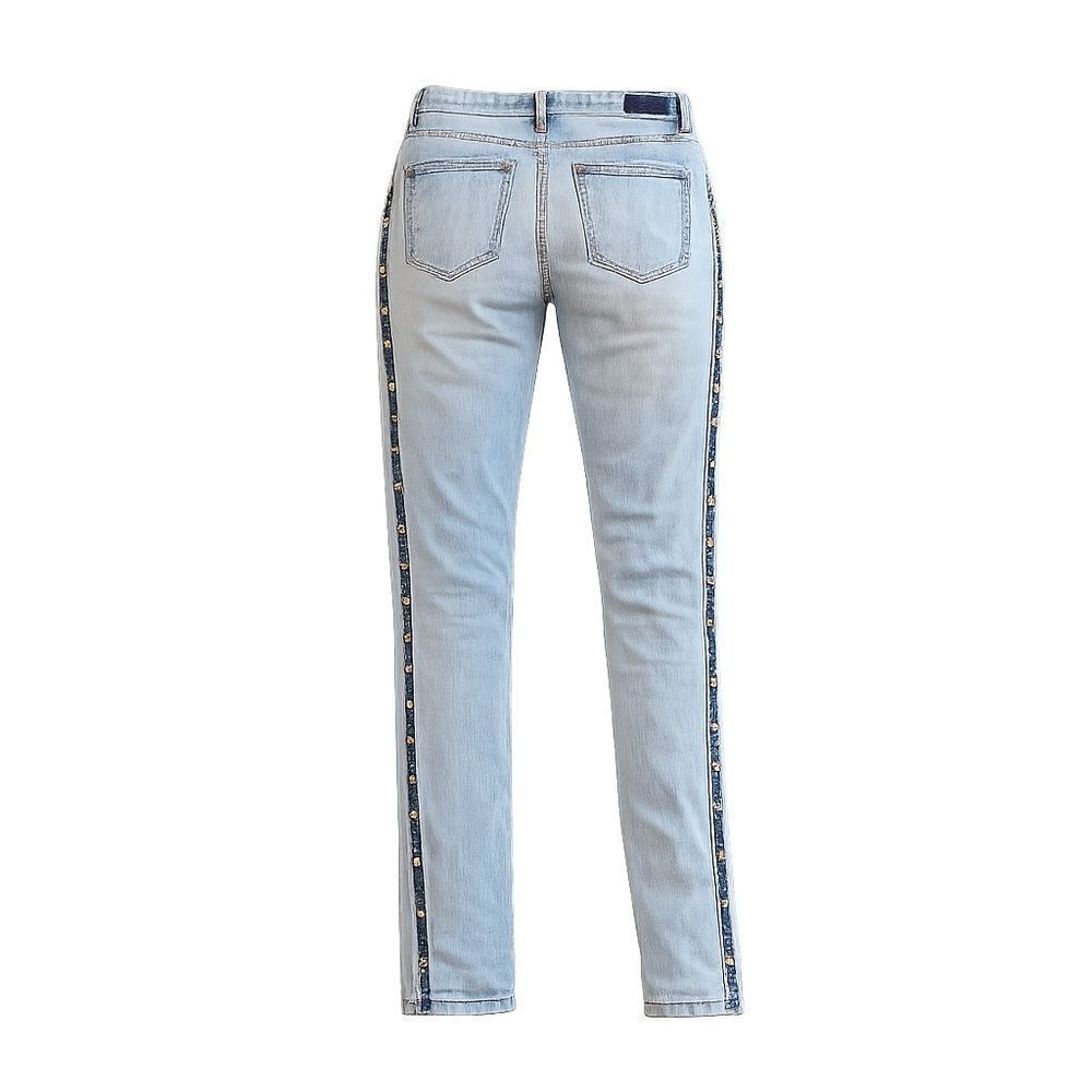Liverpool Jeans vintage lightweight Stretch Dark Frayed Side seam Grommets 6